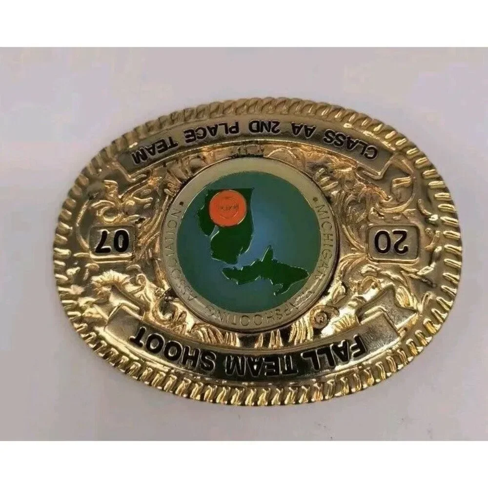 Shooting Gold Fall Team Shoot 2007 Class AA 2nd Place Team Belt Buckle